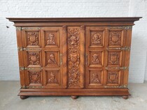 Cabinet Breughel style Belgium Oak 1940