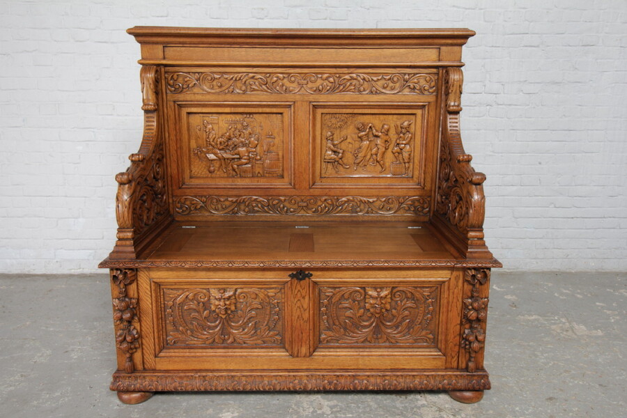 Breughel style Hall Bench