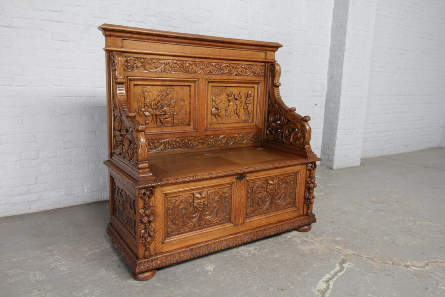 Breughel style Hall Bench