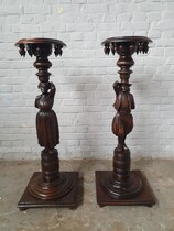 Stands (pied de stalle) Brittany Style France Walnut 1900