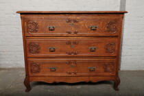 Chest of Drawers Country French Belgium Oak 1920