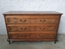 Country French (Louis XV) Chest of Drawers + Mirror