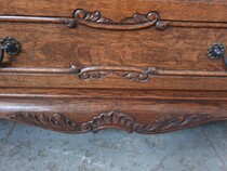 Country French (Louis XV) Chest of Drawers + Mirror