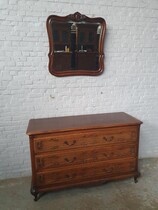 Country French (Louis XV) Chest of Drawers + Mirror