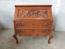 Secretary desk Country French (Louis XVI) Belgium Oak 1900