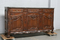 Sideboard (marble top) Country French Belgium Oak 1900