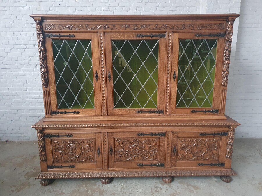 Flemish Renaissance Bookcase/Vitrine