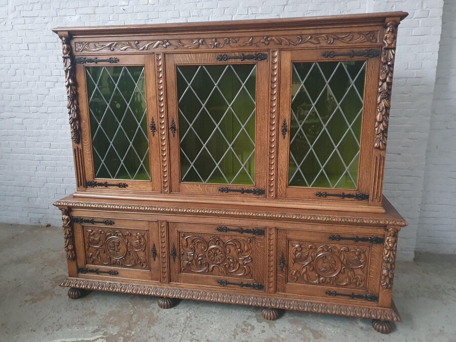 Flemish Renaissance Bookcase/Vitrine