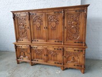 Cabinet Gothic Belgium Oak 1920