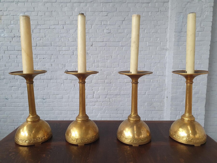 Gothic Church candle sticks - Miscellaneous - Belgium Antique Exporters