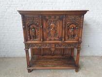 Credance cabinet Gothic France Oak 1900