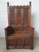 Throne chair Gothic France Oak 1900