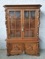 Vitrine (Display Cabinet) Gothic Belgium Oak 1940