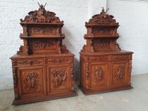 Hunting style Cabinets (pair)