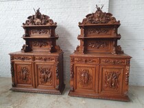 Hunting style Cabinets (pair)