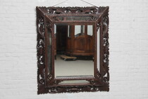 Mirror Hunting style France Oak 1890