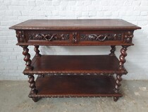 Server (marble top) Hunting style France Oak 1890