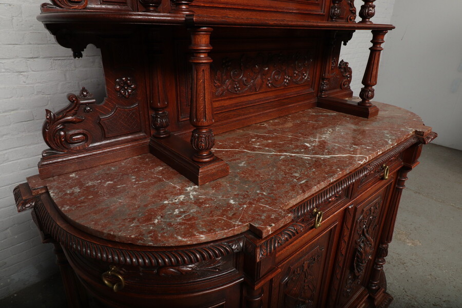 Hunting style Sideboard (marble top)