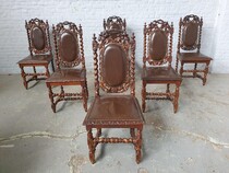 Hunting style Table +  6 chairs