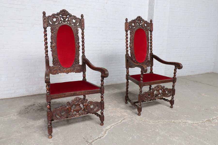 Jacobean  Armchairs (pair)