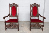 Jacobean  Armchairs (pair)