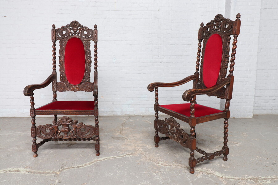 Jacobean  Armchairs (pair)