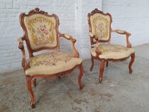 Louis XV Armchairs (Tapestry)