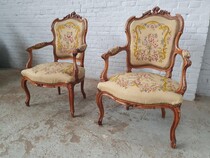 Louis XV Armchairs (Tapestry)