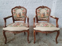 Louis XV Armchairs (Tapestry)