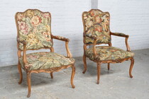 Louis XV Armchairs (Tapestry)