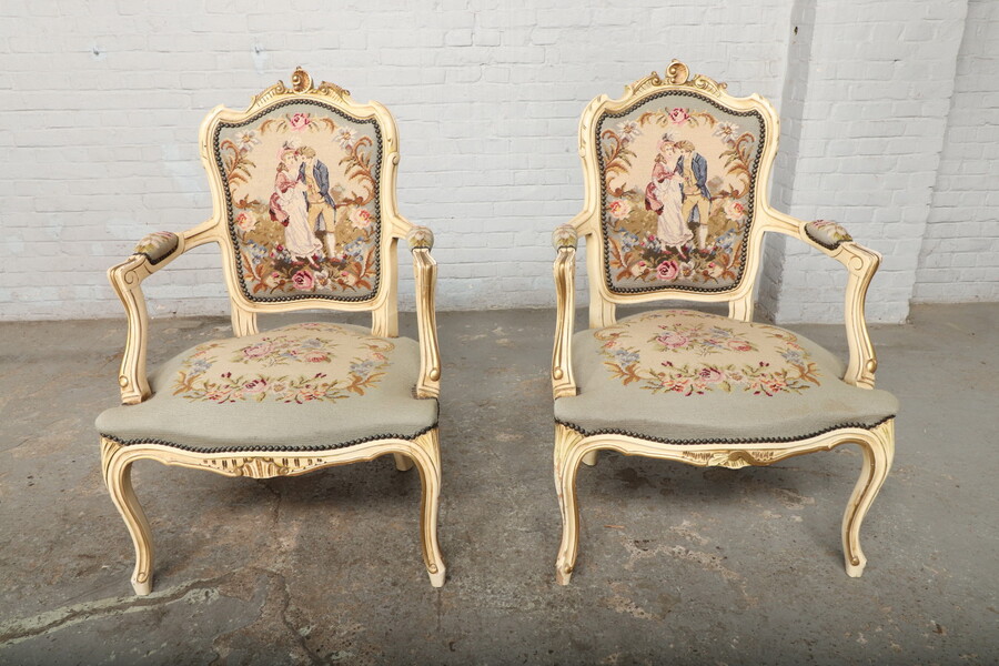 Louis XV Armchairs (Tapestry)