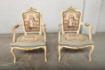 Louis XV Armchairs (Tapestry)