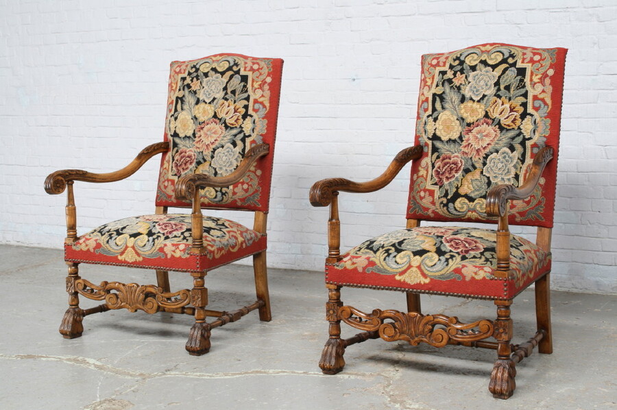 Louis XV Armchairs (Tapestry)