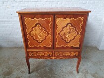 Bar cabinet Louis XV France Walnut 1960