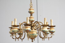 Chandelier Louis XV Belgium Porcelain 1950