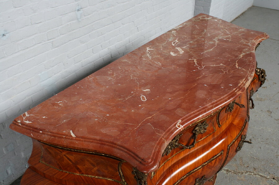 Louis XV Chest of Drawers (marble top)