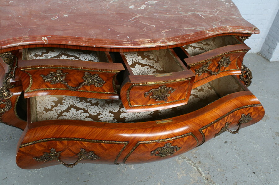 Louis XV Chest of Drawers (marble top)