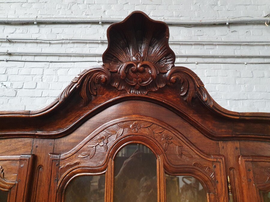 Louis XV (Country French) Vitrine (Display Cabinet)