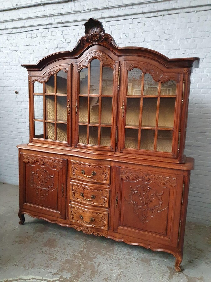 Louis XV (Country French) Vitrine (Display Cabinet)