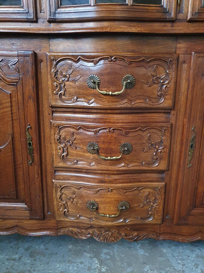 Louis XV (Country French) Vitrine (Display Cabinet)