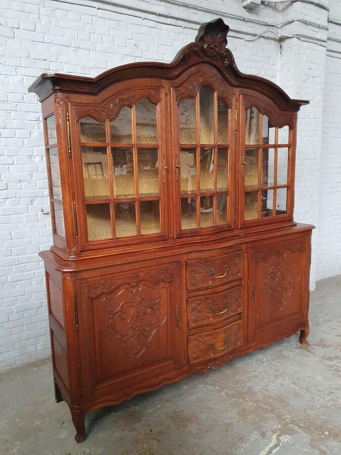 Louis XV (Country French) Vitrine (Display Cabinet)