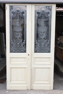 Louis XV Etched glass doors