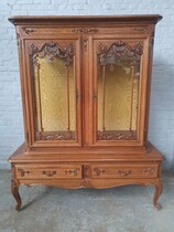 Vitrine (Display Cabinet) Louis XV (Liege style) Belgium Oak 1920