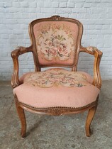 Louis XV (Tapestry) Armchairs (pair)