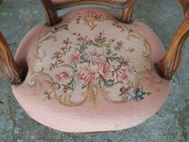 Louis XV (Tapestry) Armchairs (pair)