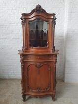 Vitrine (Display Cabinet) Louis XV France Walnut 1890