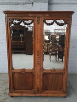 Armoire / Wardrobe Louis XVI Belgium Walnut 1920