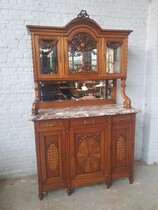 Buffet (cabinet) Louis XVI Belgium Walnut 1900