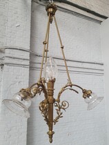 Chandelier Louis XVI Belgium Bronze (solid) 1930