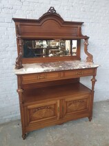 Server (marble top) Louis XVI Belgium Walnut 1900